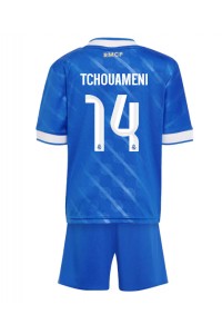 Real Madrid Aurelien Tchouameni #14 Jalkapallovaatteet Lasten Kolmas peliasu 2025-26 Lyhythihainen (+ Lyhyet housut)